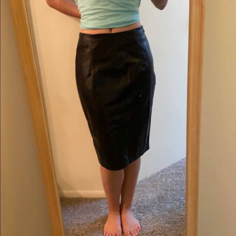 NWOT faux leather pencil skirt
